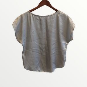 One Sixty Size silver silk dolman blouse
